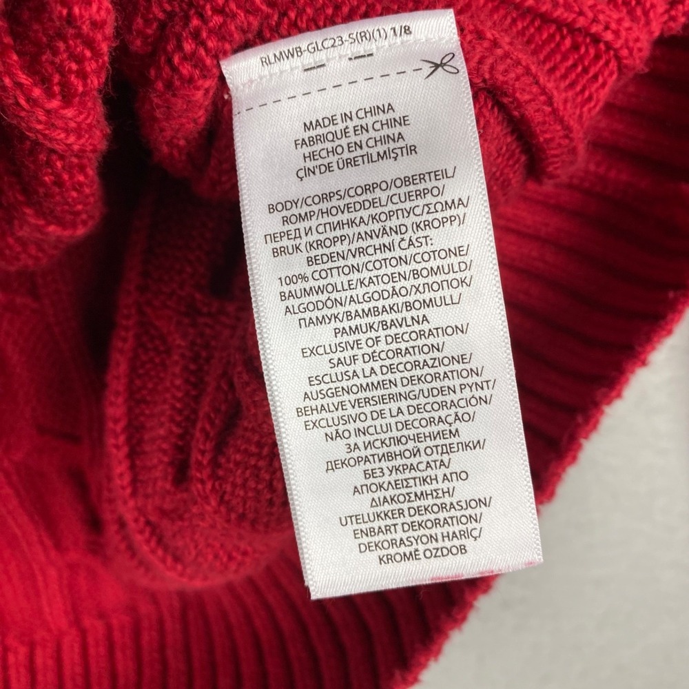 Polo Ralph Lauren Sweater Mens 4XB Cable Knit Cotton crew neck Pullover Pony - Picture 8 of 13